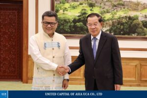 សម្តេចអគ្គមហាសេនាបតីតេជោ ហ៊ុន សែន ប្រធានព្រឹទ្ធសភានៃព្រះរាជាណាចក្រកម្ពុជា បានអនុញ្ញាតឲ្យឯកឧត្តម Pabitra Margherita អនុរដ្ឋមន្ត្រីការបរទេសឥណ្ឌាចូលជួបសម្តែងការគួរសម នៅវិមានព្រឹទ្ធសភា រាជធានីភ្នំពេញ