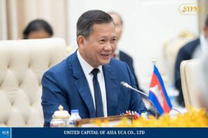 ជួបជាមួយ ឯកឧត្តម ឡរ៉េន វ៉ុង (Lawrence Wong) នាយករដ្ឋមន្រ្តីសិង្ហបុរី ក្នុងជំនួបទ្វេភាគី និងពិភាក្សាការងារ នៅវិមានសន្តិភាព។  រាជធានីភ្នំពេញ ព្រឹកថ្ងៃពុធ ទី២ កក្កដា ២០២៥