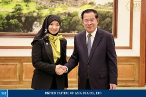 សម្ដេចតេជោ ហ៊ុន សែន អនុញ្ញាតឱ្យលោកជំទាវ Ar. Siti Rozaimeriyanty Dato Haji Abdul Rahman អគ្គលេខាធិការអន្តរសភាអាស៊ាន ចូលជួបសម្ដែងការគួរសម